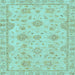 Square Abstract Light Blue Modern Rug, abs2990lblu