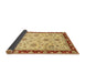 Sideview of Abstract Chrome Gold Yellow Oriental Rug, abs2991