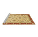 Sideview of Machine Washable Abstract Chrome Gold Yellow Rug, wshabs2991