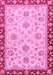 Machine Washable Oriental Pink Traditional Rug, wshabs2991pnk