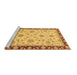 Sideview of Machine Washable Oriental Brown Traditional Rug, wshabs2991brn