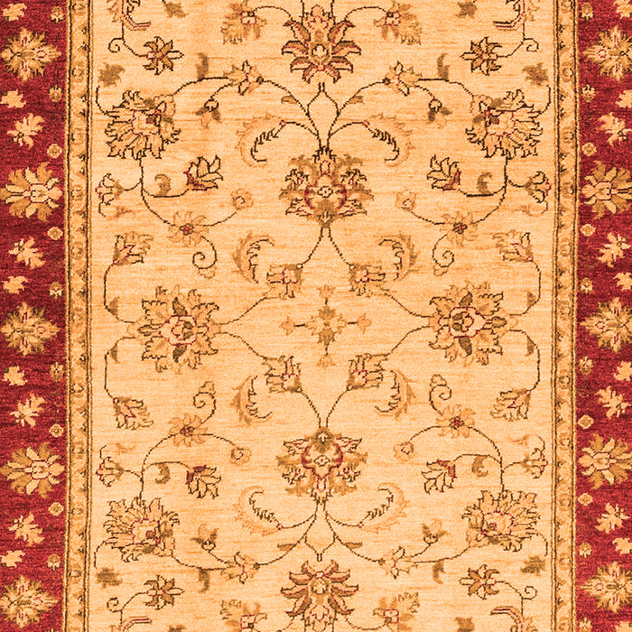 Machine Washable Oriental Orange Traditional Area Rugs, wshabs2991org