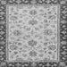 Square Machine Washable Oriental Gray Traditional Rug, wshabs2991gry