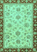 Machine Washable Oriental Turquoise Traditional Area Rugs, wshabs2991turq