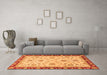 Machine Washable Oriental Orange Traditional Area Rugs in a Living Room, wshabs2991org