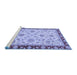 Sideview of Machine Washable Oriental Blue Traditional Rug, wshabs2991blu