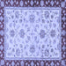 Square Oriental Blue Traditional Rug, abs2991blu