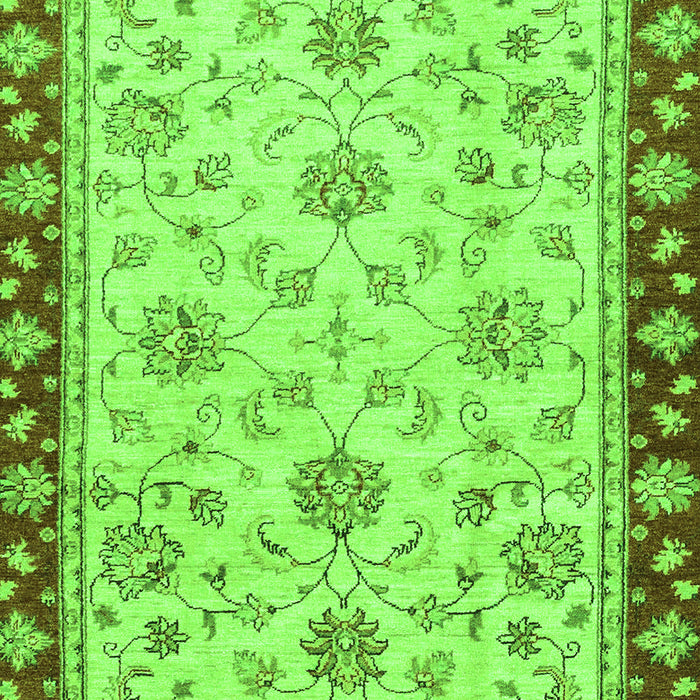 Machine Washable Oriental Green Traditional Area Rugs, wshabs2991grn