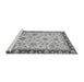 Sideview of Machine Washable Oriental Gray Traditional Rug, wshabs2991gry