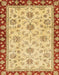 Abstract Chrome Gold Yellow Oriental Rug, abs2991