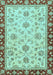 Machine Washable Oriental Light Blue Traditional Rug, wshabs2991lblu