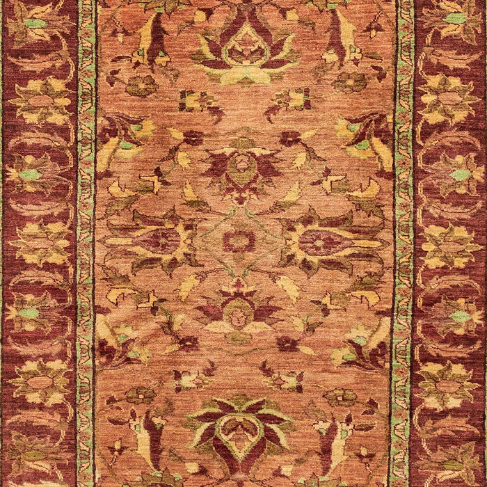 Machine Washable Abstract Orange Rug, wshabs2992