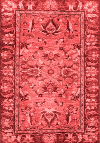 Abstract Red Modern Rug, abs2992red