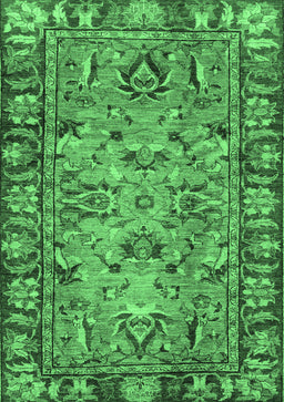 Abstract Emerald Green Modern Rug, abs2992emgrn