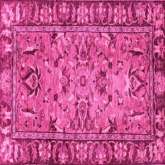 Square Machine Washable Abstract Pink Modern Rug, wshabs2992pnk