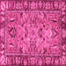 Square Abstract Pink Modern Rug, abs2992pnk