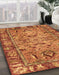 Abstract Orange Modern Rug in Family Room, abs2992