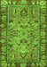 Machine Washable Abstract Green Modern Area Rugs, wshabs2992grn