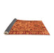 Sideview of Abstract Orange Modern Rug, abs2992org