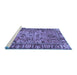 Sideview of Machine Washable Abstract Blue Modern Rug, wshabs2992blu