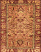 Abstract Orange Modern Rug, abs2992