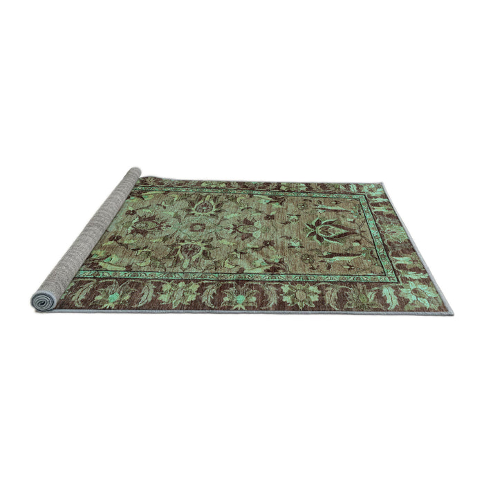 Sideview of Machine Washable Abstract Light Blue Modern Rug, wshabs2992lblu