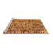 Sideview of Machine Washable Abstract Brown Modern Rug, wshabs2992brn