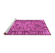 Sideview of Machine Washable Abstract Purple Modern Area Rugs, wshabs2992pur