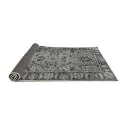 Sideview of Abstract Gray Modern Rug, abs2992gry