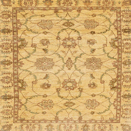 Square Machine Washable Abstract Orange Rug, wshabs2993