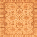 Square Oriental Orange Traditional Rug, abs2993org