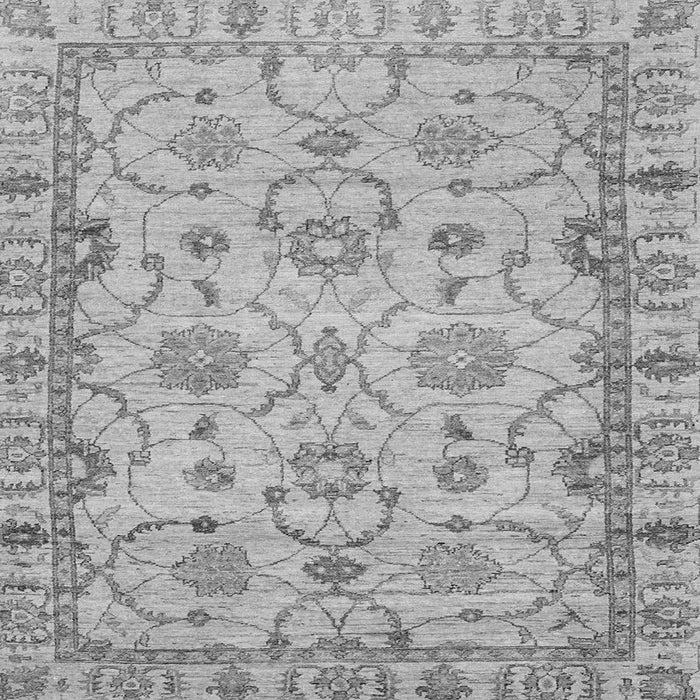 Square Machine Washable Oriental Gray Traditional Rug, wshabs2993gry