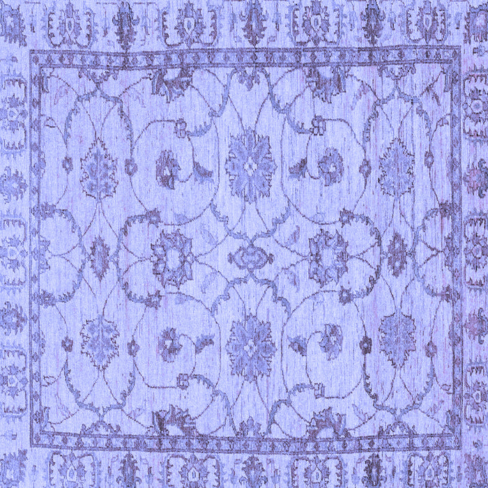Square Machine Washable Oriental Blue Traditional Rug, wshabs2993blu