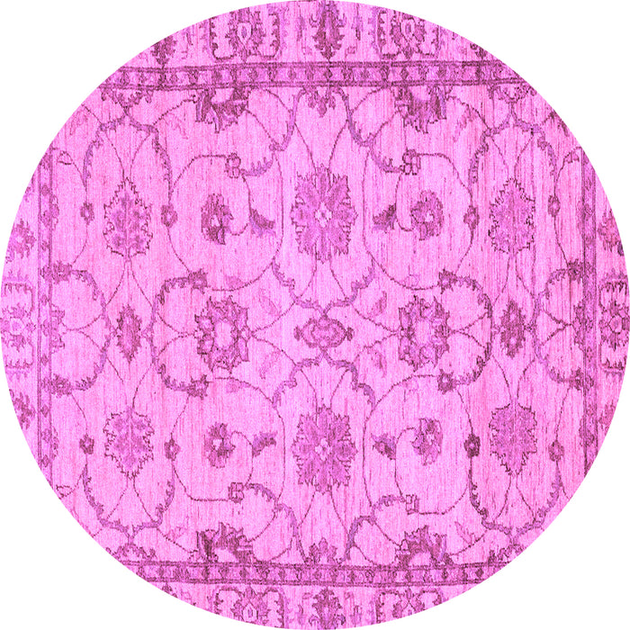 Round Machine Washable Oriental Purple Traditional Area Rugs, wshabs2993pur