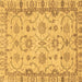 Square Machine Washable Oriental Brown Traditional Rug, wshabs2993brn