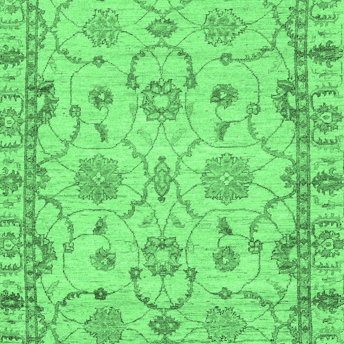 Machine Washable Oriental Emerald Green Traditional Area Rugs, wshabs2993emgrn