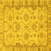 Square Oriental Yellow Traditional Rug, abs2993yw