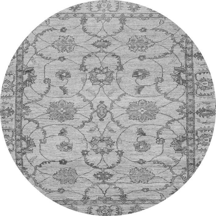 Round Oriental Gray Traditional Rug, abs2993gry