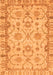 Machine Washable Oriental Orange Traditional Area Rugs, wshabs2993org