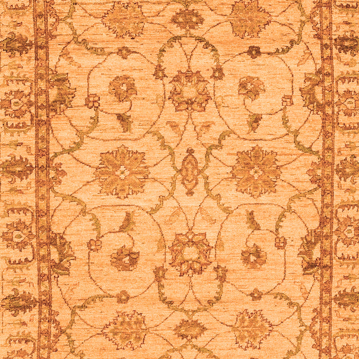 Machine Washable Oriental Orange Traditional Area Rugs, wshabs2993org
