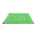 Sideview of Machine Washable Oriental Emerald Green Traditional Area Rugs, wshabs2994emgrn