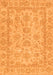 Machine Washable Oriental Orange Traditional Area Rugs, wshabs2994org