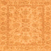 Square Oriental Orange Traditional Rug, abs2994org