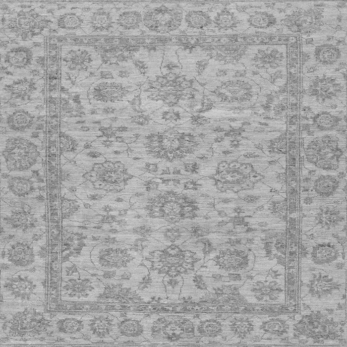 Square Machine Washable Oriental Gray Traditional Rug, wshabs2994gry