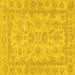 Square Oriental Yellow Traditional Rug, abs2994yw