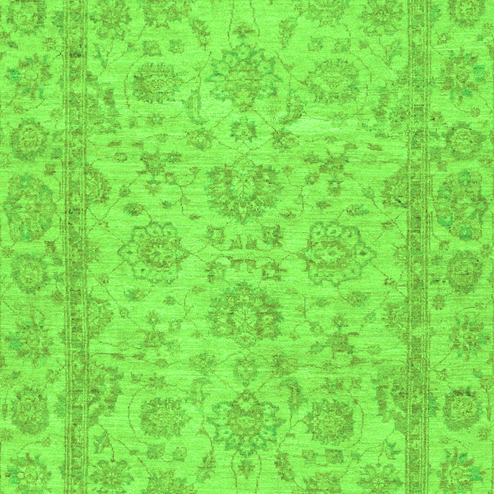 Machine Washable Oriental Green Traditional Area Rugs, wshabs2994grn