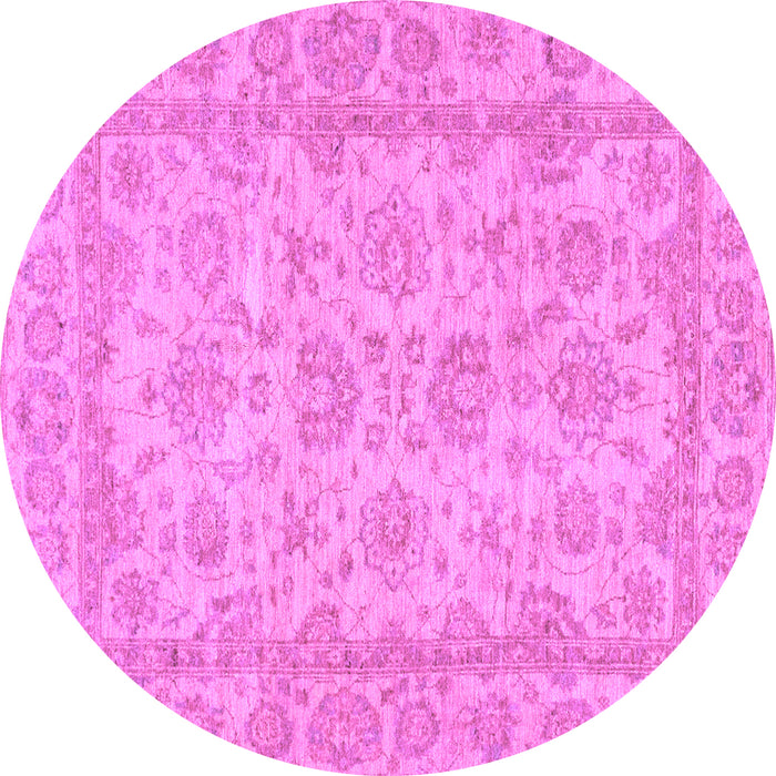 Round Machine Washable Oriental Purple Traditional Area Rugs, wshabs2994pur