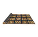 Sideview of Abstract Bakers Brown Modern Rug, abs2995