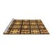 Sideview of Machine Washable Abstract Brown Modern Rug, wshabs2995brn