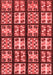 Abstract Red Modern Area Rugs